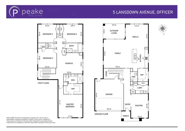 Floorplan of Homely house listing, 5 Lansdown Avenue, Officer VIC 3809