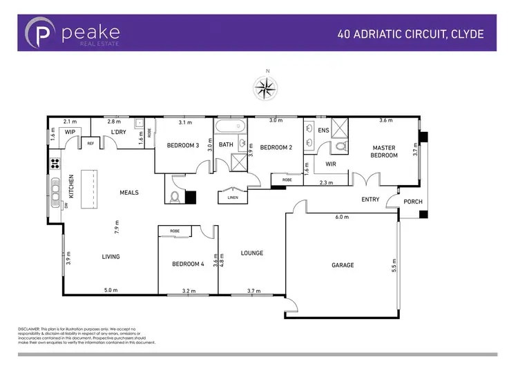 Floorplan of Homely house listing, 40 Adriatic Circuit, Clyde VIC 3978