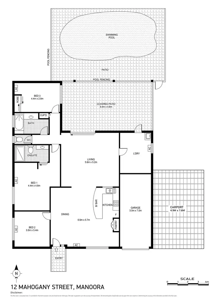 Floorplan of Homely house listing, 12 Mahogany Street, Manoora QLD 4870
