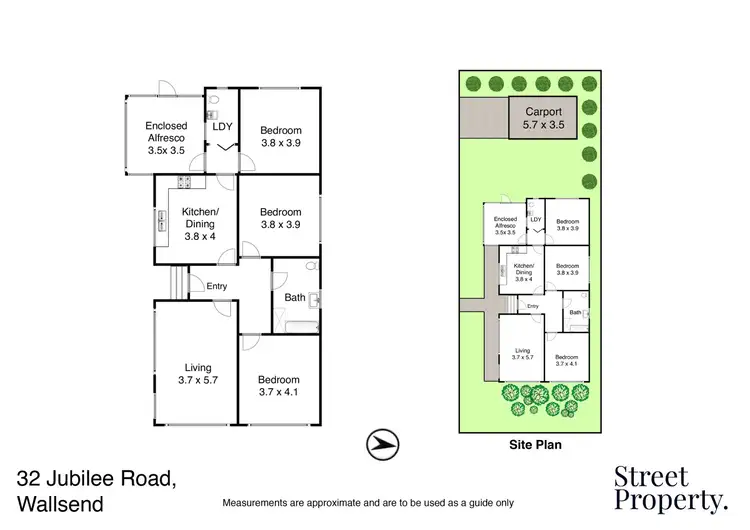 Floorplan of Homely house listing, 32 Jubilee Road, Wallsend NSW 2287