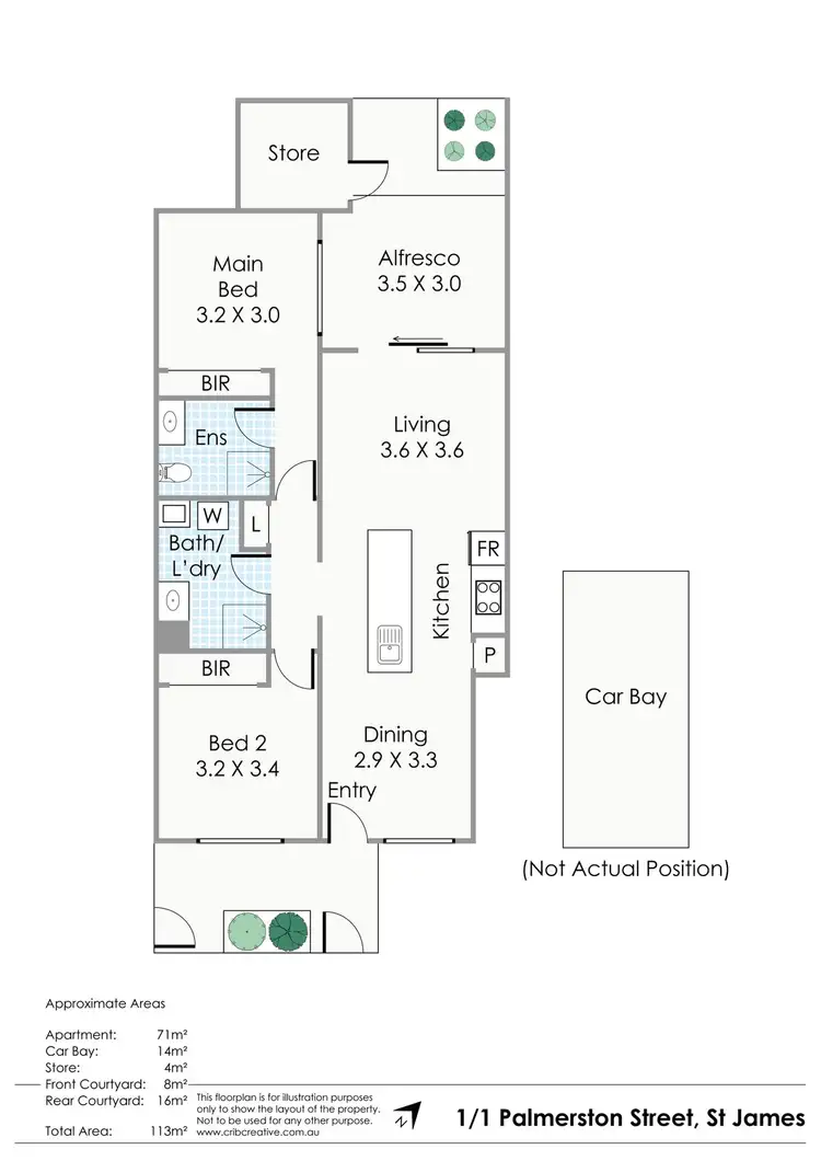 Floorplan of Homely apartment listing, 6/1 Palmerston Street, St James WA 6102
