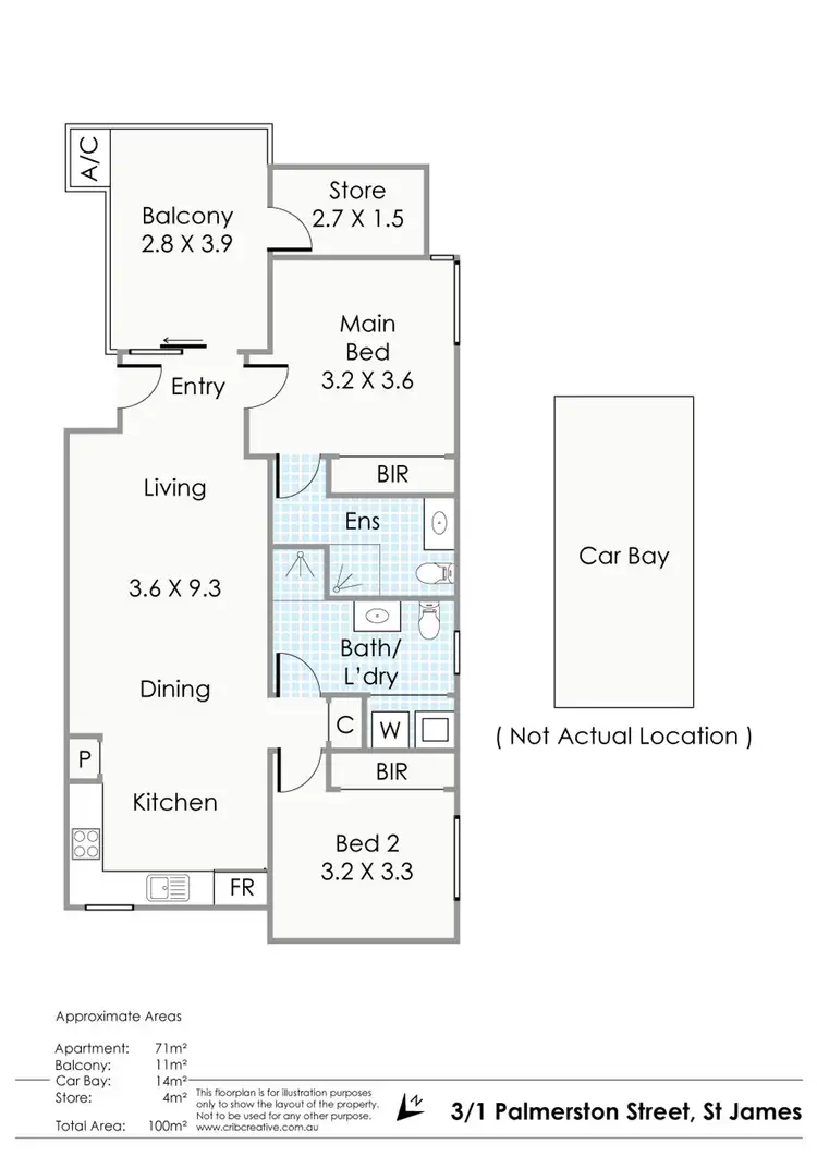 Floorplan of Homely apartment listing, 7/1 Palmerston Street, St James WA 6102