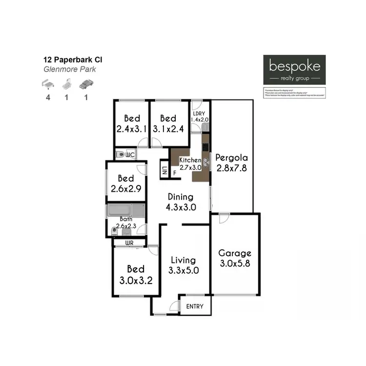 Floorplan of Homely house listing, 12 Paperbark Close, Glenmore Park NSW 2745