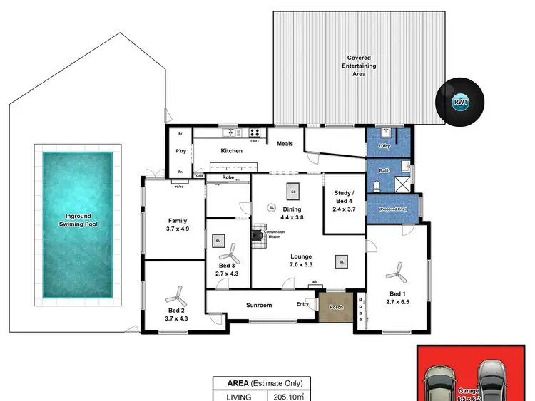 Floorplan of Homely rural property listing, 352 Blockers Road, Myponga SA 5202