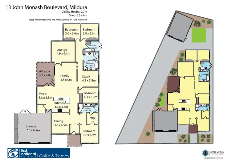 Floorplan of Homely house listing, 13 John Monash Boulevard, Mildura VIC 3500