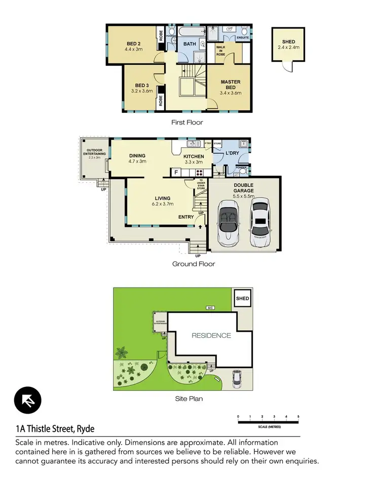 Floorplan of Homely semi-detached listing, 1A Thistle Street, Ryde NSW 2112