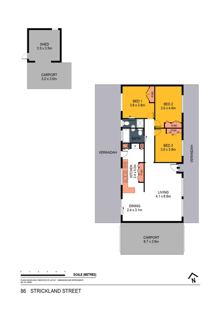 Floorplan of Homely house listing, 86 Strickland Street, Ascot VIC 3551