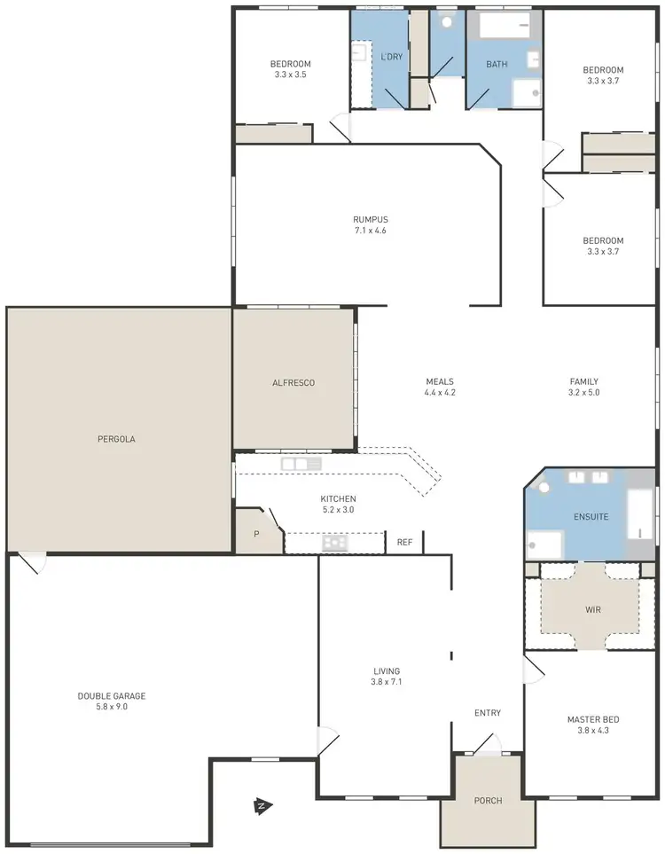 Floorplan of Homely house listing, 3 Mulwala Court, Manor Lakes VIC 3024