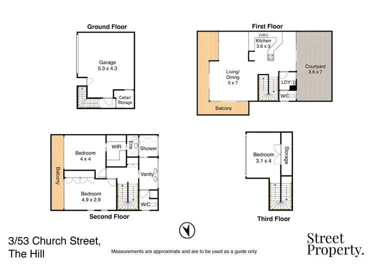 Floorplan of Homely townhouse listing, 3/53 Church Street, The Hill NSW 2300