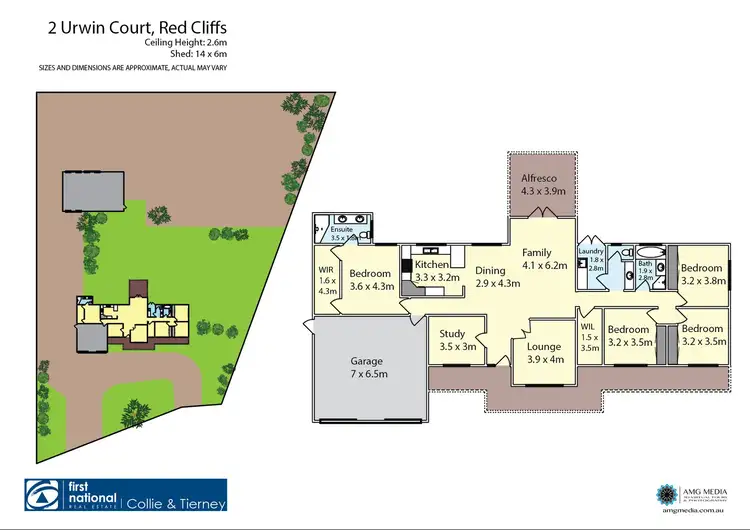 Floorplan of Homely house listing, 2 Urwin Court, Red Cliffs VIC 3496