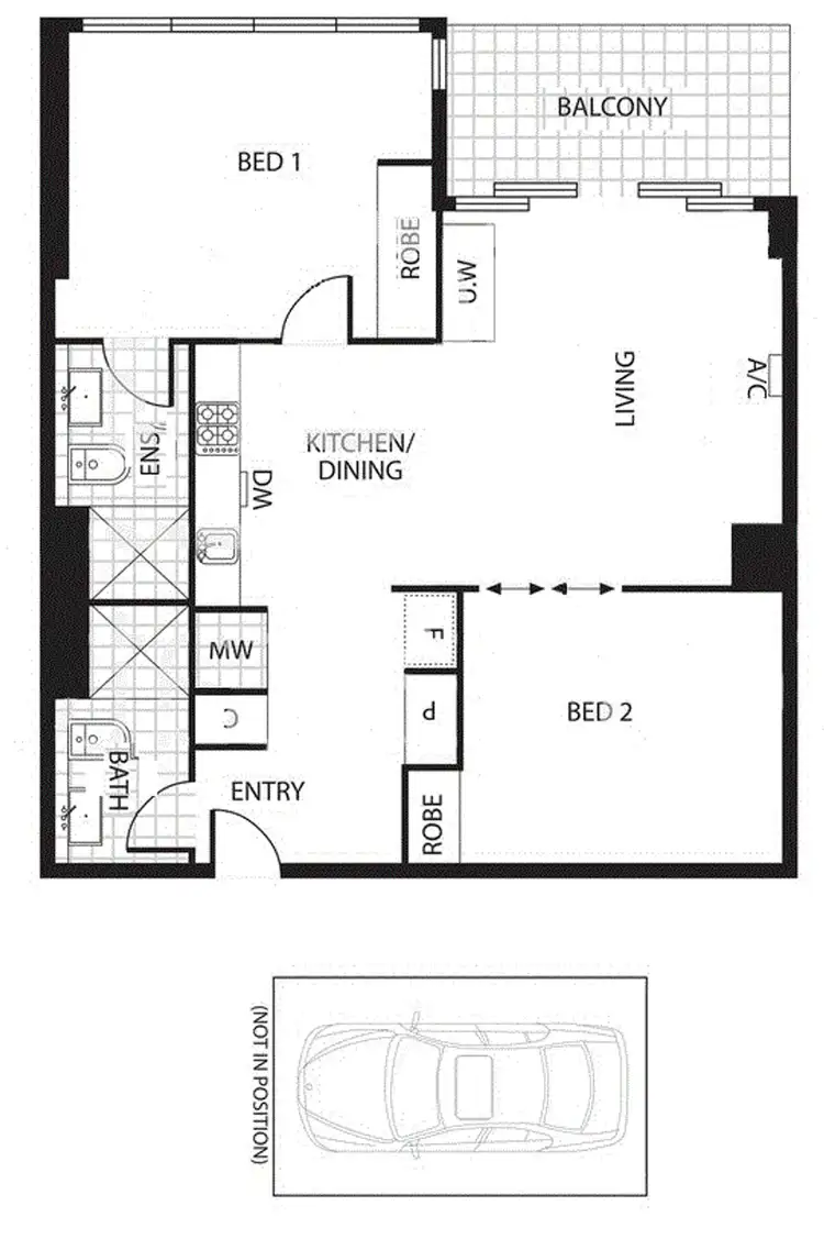 Floorplan of Homely apartment listing, 1913/220 Spencer Street, Melbourne VIC 3000