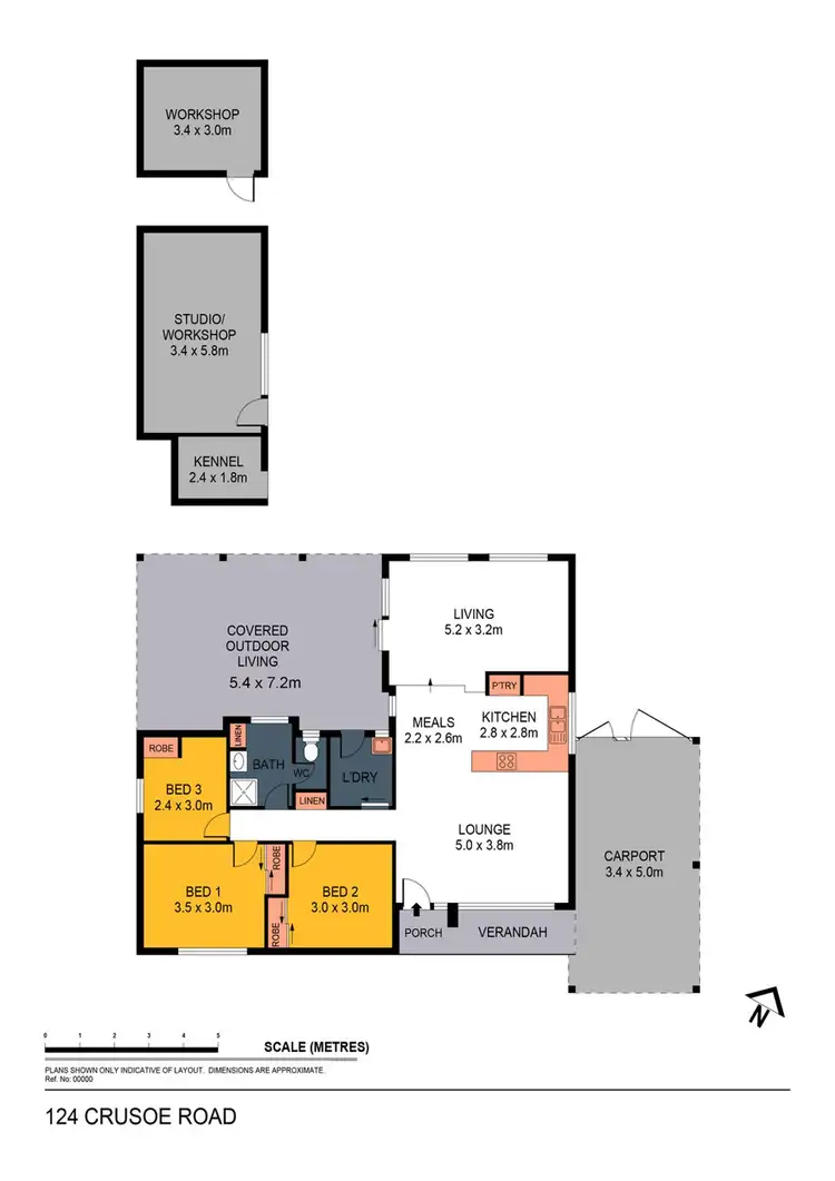 Floorplan of Homely house listing, 124 Crusoe Road, Kangaroo Flat VIC 3555
