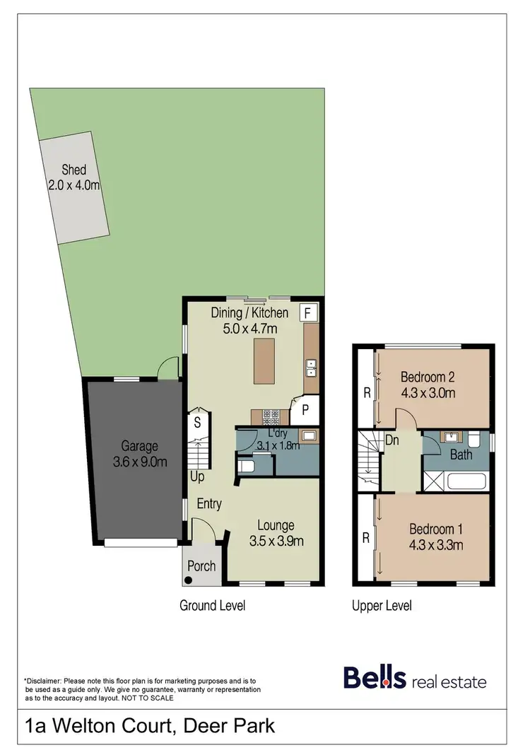Floorplan of Homely townhouse listing, 1A Welton Court, Deer Park VIC 3023