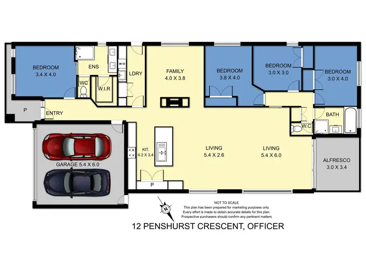 Floorplan of Homely house listing, 12 Penshurst Crescent, Officer VIC 3809