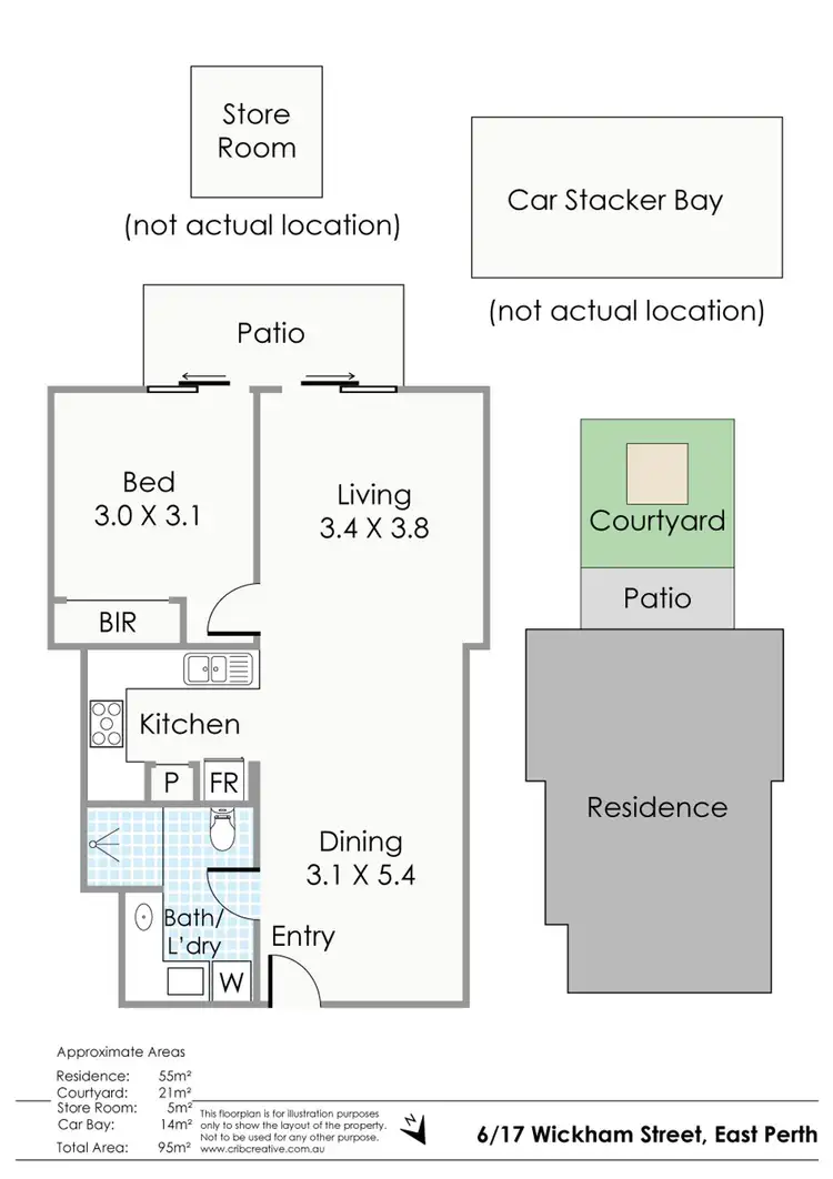 Floorplan of Homely apartment listing, 6/17 Wickham Street, East Perth WA 6004