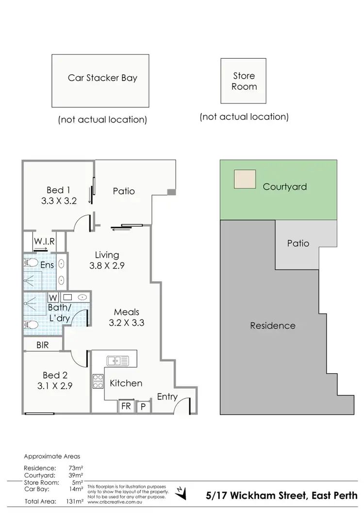 Floorplan of Homely apartment listing, 5/17 Wickham Street, East Perth WA 6004