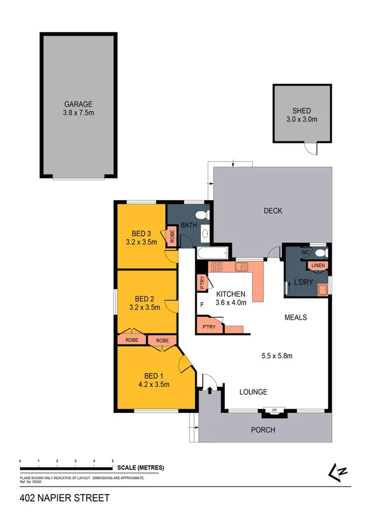 Floorplan of Homely house listing, 402 Napier Street, White Hills VIC 3550