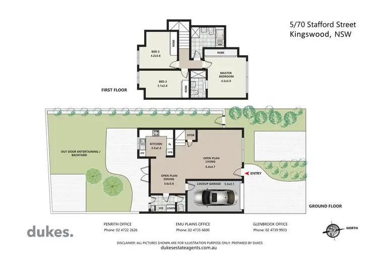 Floorplan of Homely townhouse listing, 5/70 Stafford Street, Kingswood NSW 2747