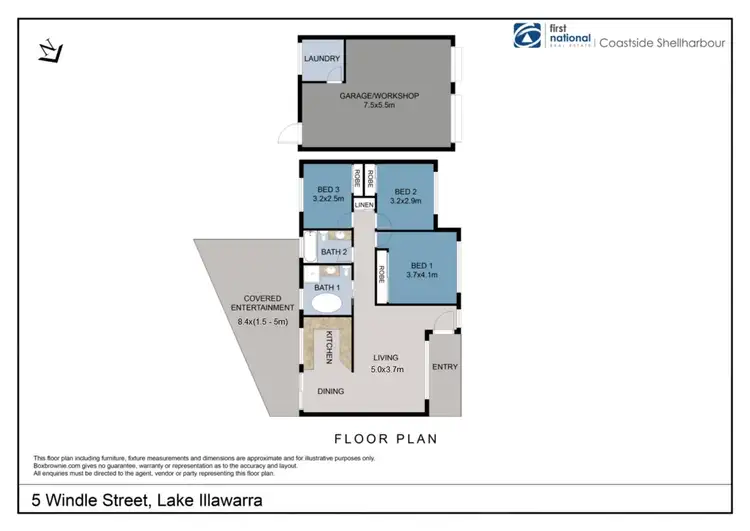 Floorplan of Homely house listing, 5 Windle Street, Lake Illawarra NSW 2528
