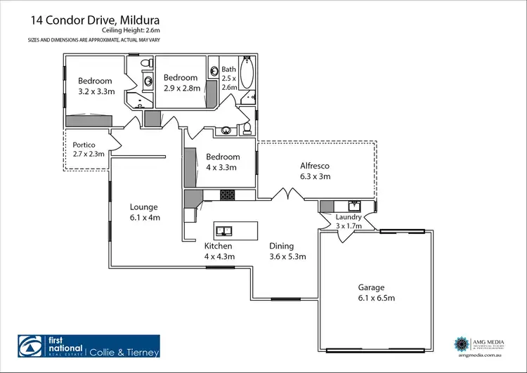 Floorplan of Homely house listing, 14 Condor Drive, Mildura VIC 3500