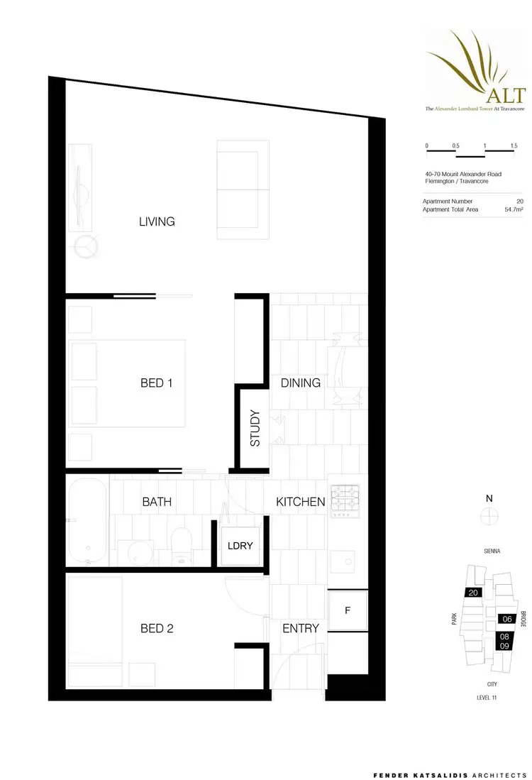 Floorplan of Homely apartment listing, 1120/18 Mt Alexander Road, Travancore VIC 3032