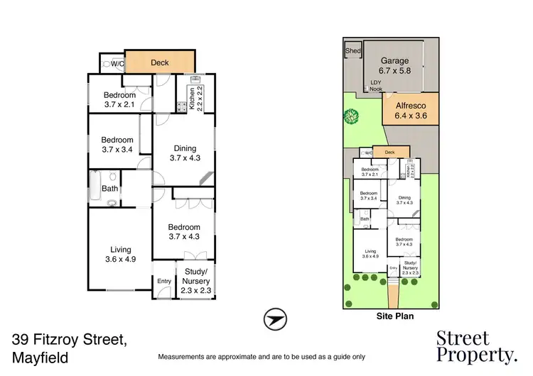 Floorplan of Homely house listing, 39 Fitzroy Street, Mayfield NSW 2304