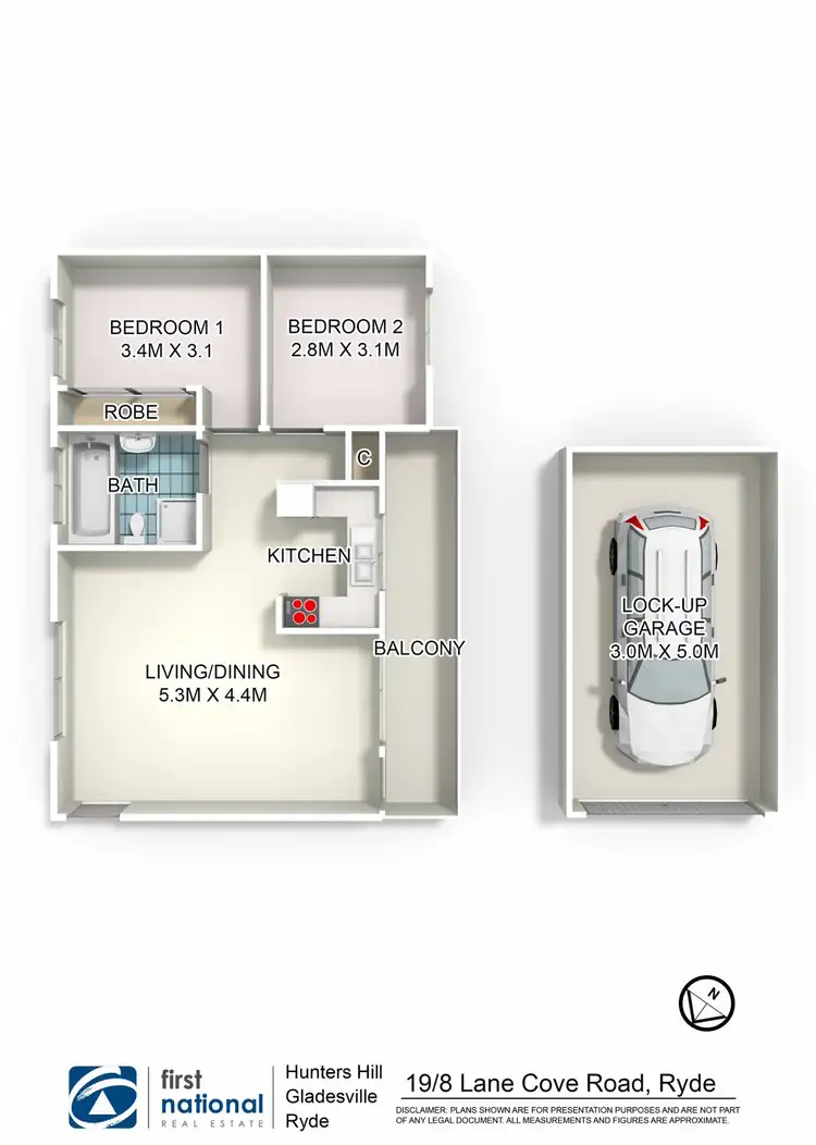 Floorplan of Homely apartment listing, 19/8 Lane Cove Road, Ryde NSW 2112