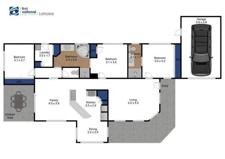 Floorplan of Homely house listing, 2/272 Franklin Street, Traralgon VIC 3844