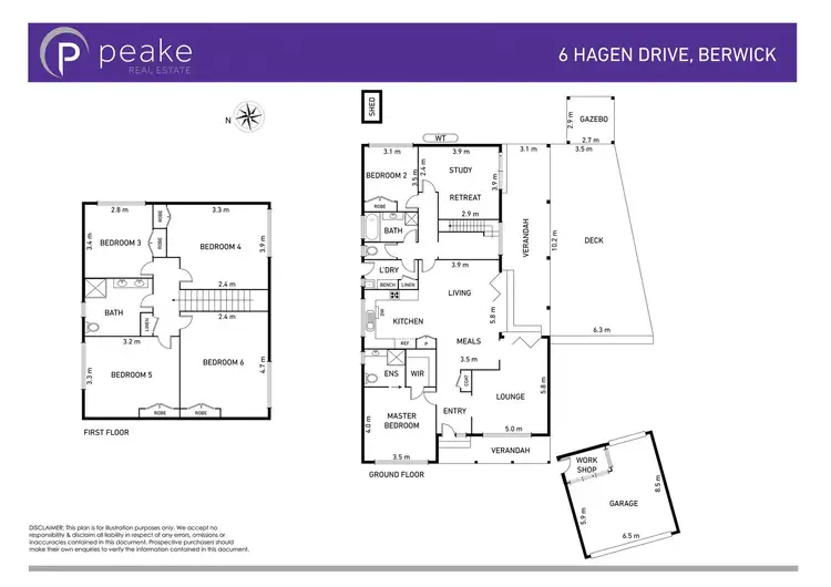Floorplan of Homely house listing, 6 Hagen Drive, Berwick VIC 3806