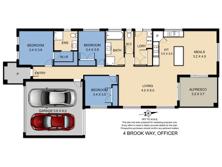 Floorplan of Homely house listing, 4 Brook Way, Officer VIC 3809