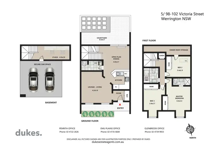 Floorplan of Homely townhouse listing, 5/98-102 Victoria Street, Werrington NSW 2747