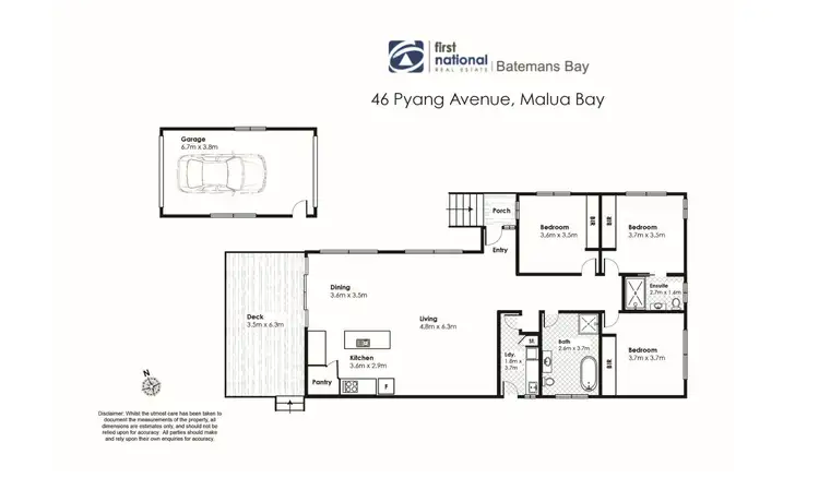 Floorplan of Homely house listing, 46 Pyang Avenue, Malua Bay NSW 2536