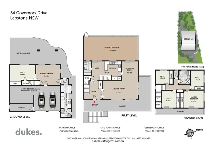 Floorplan of Homely house listing, 64 Governors Drive, Lapstone NSW 2773