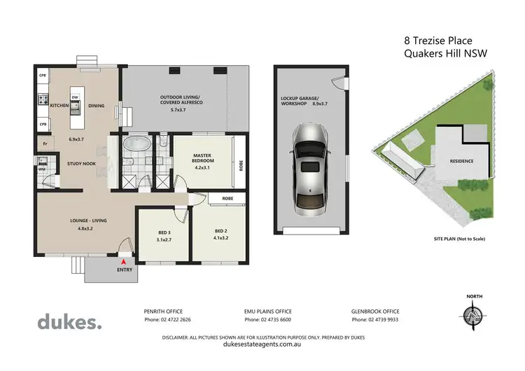 Floorplan of Homely house listing, 8 Trezise Place, Quakers Hill NSW 2763