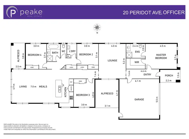 Floorplan of Homely house listing, 20 Peridot Avenue, Officer VIC 3809