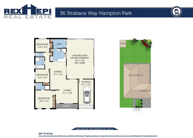 Floorplan of Homely house listing, 36 Strabane Way, Hampton Park VIC 3976
