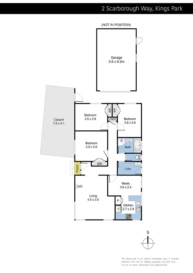 Floorplan of Homely house listing, 2 Scarborough Way, Kings Park VIC 3021