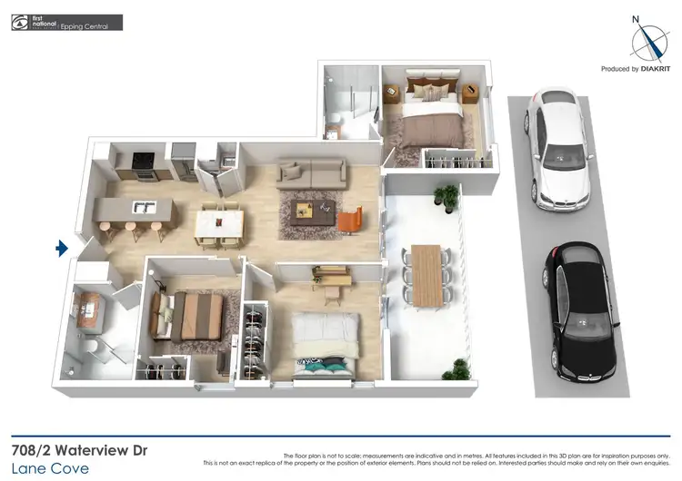 Floorplan of Homely apartment listing, 708/2 Waterview Drive, Lane Cove NSW 2066