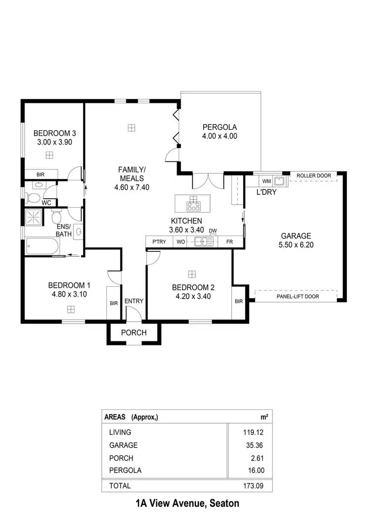Floorplan of Homely house listing, 1A View Avenue, Seaton SA 5023