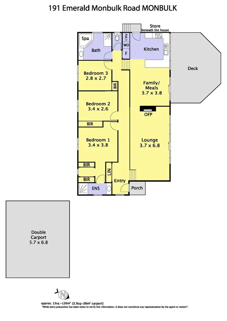 Floorplan of Homely house listing, 191 Emerald-Monbulk Road, Monbulk VIC 3793