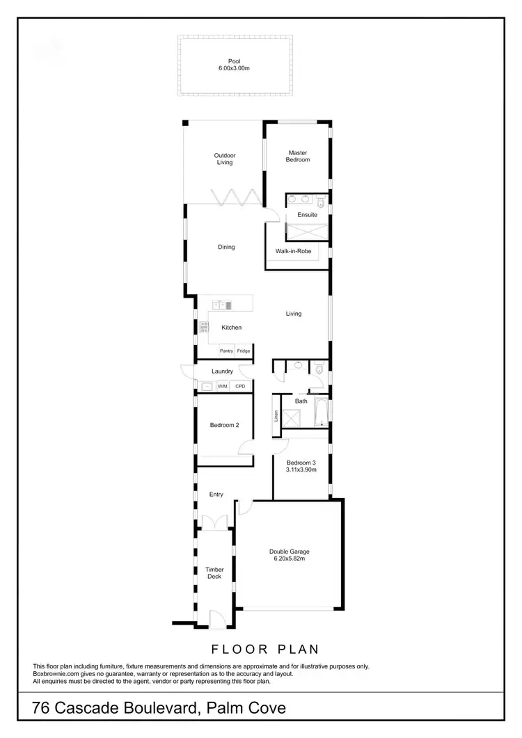 Floorplan of Homely house listing, 76 Cascade Boulevard, Palm Cove QLD 4879