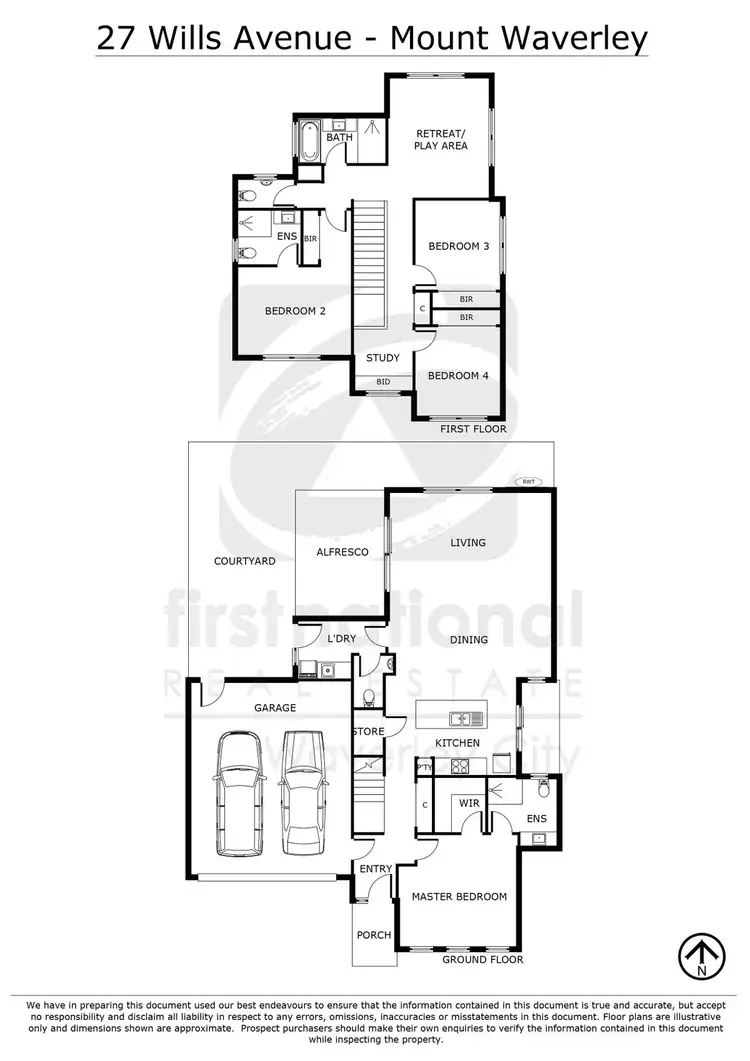 Floorplan of Homely townhouse listing, 27 Wills Avenue, Mount Waverley VIC 3149