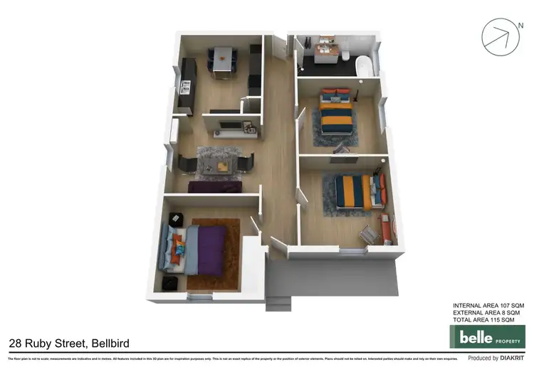 Floorplan of Homely house listing, 28 Ruby Street, Bellbird NSW 2325