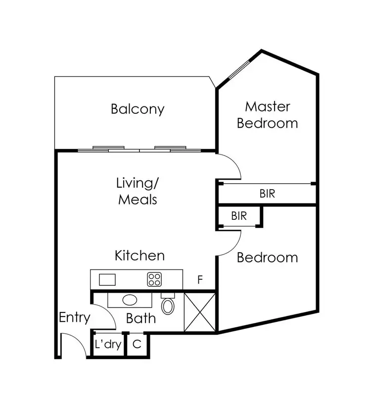 Floorplan of Homely apartment listing, 515/673 La Trobe Street, Docklands VIC 3008