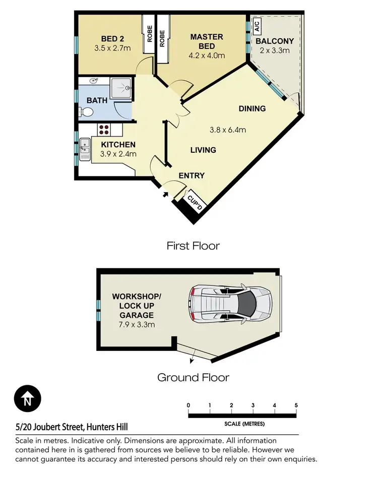 Floorplan of Homely apartment listing, 5/20 Joubert Street, Hunters Hill NSW 2110