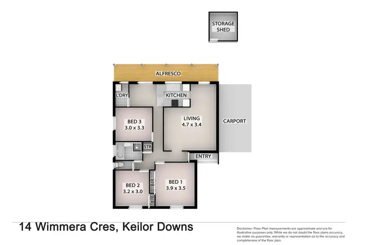 Floorplan of Homely house listing, 14 Wimmera Crescent, Keilor Downs VIC 3038