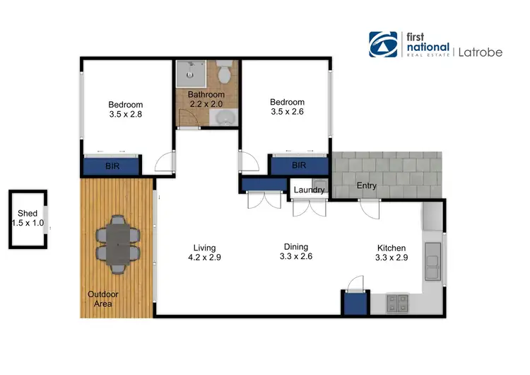 Floorplan of Homely unit listing, 25/83 Marshalls Road, Traralgon VIC 3844