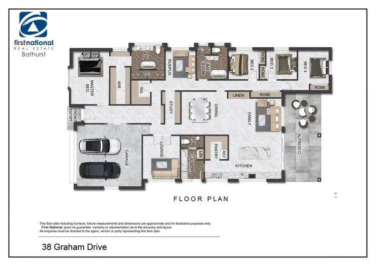Floorplan of Homely house listing, 38 Graham Drive, Kelso NSW 2795