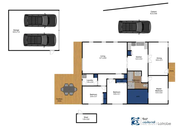 Floorplan of Homely house listing, 15 Barker Crescent, Traralgon VIC 3844