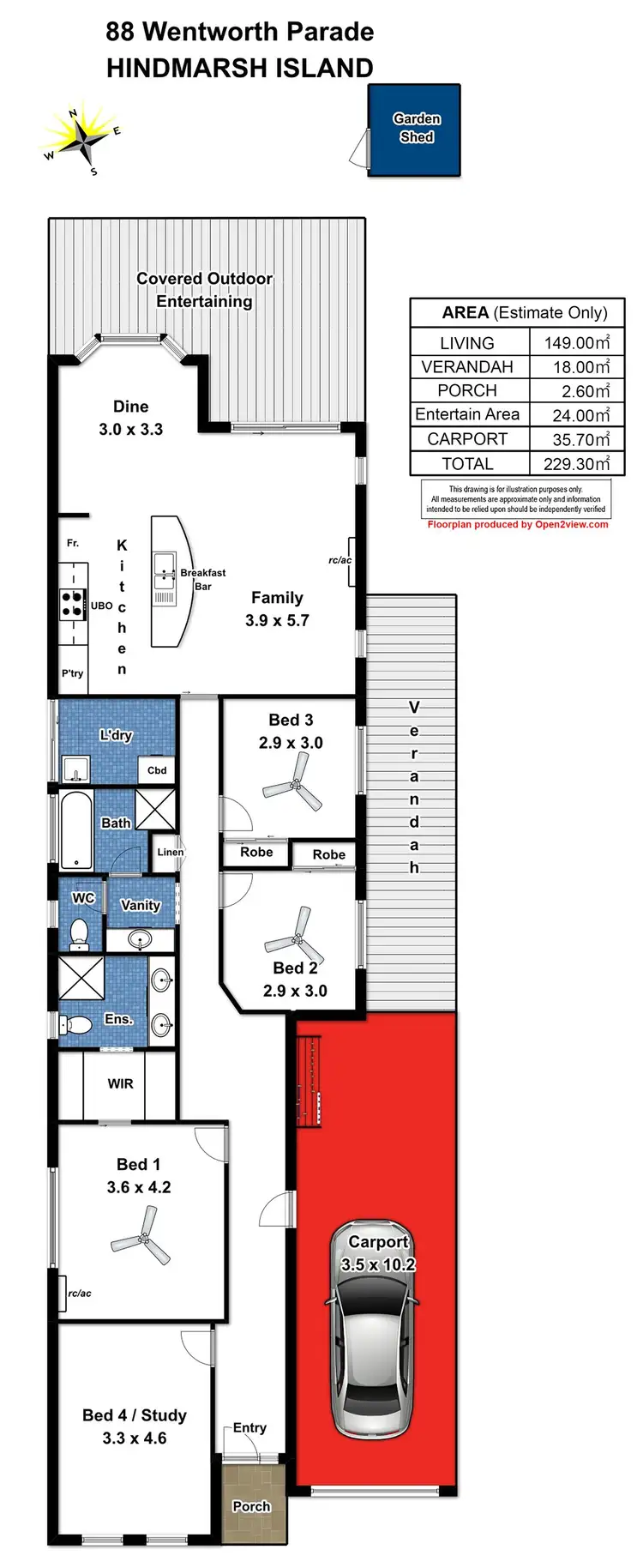 Floorplan of Homely house listing, 88 Wentworth Parade, Hindmarsh Island SA 5214